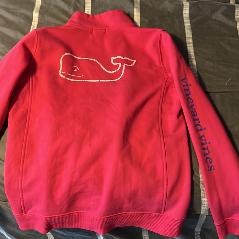 Vineyard Vines Medium pink 1/4 Zip hoodie